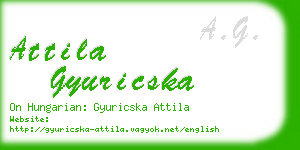 attila gyuricska business card